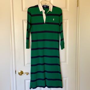 Rugby style knit dress